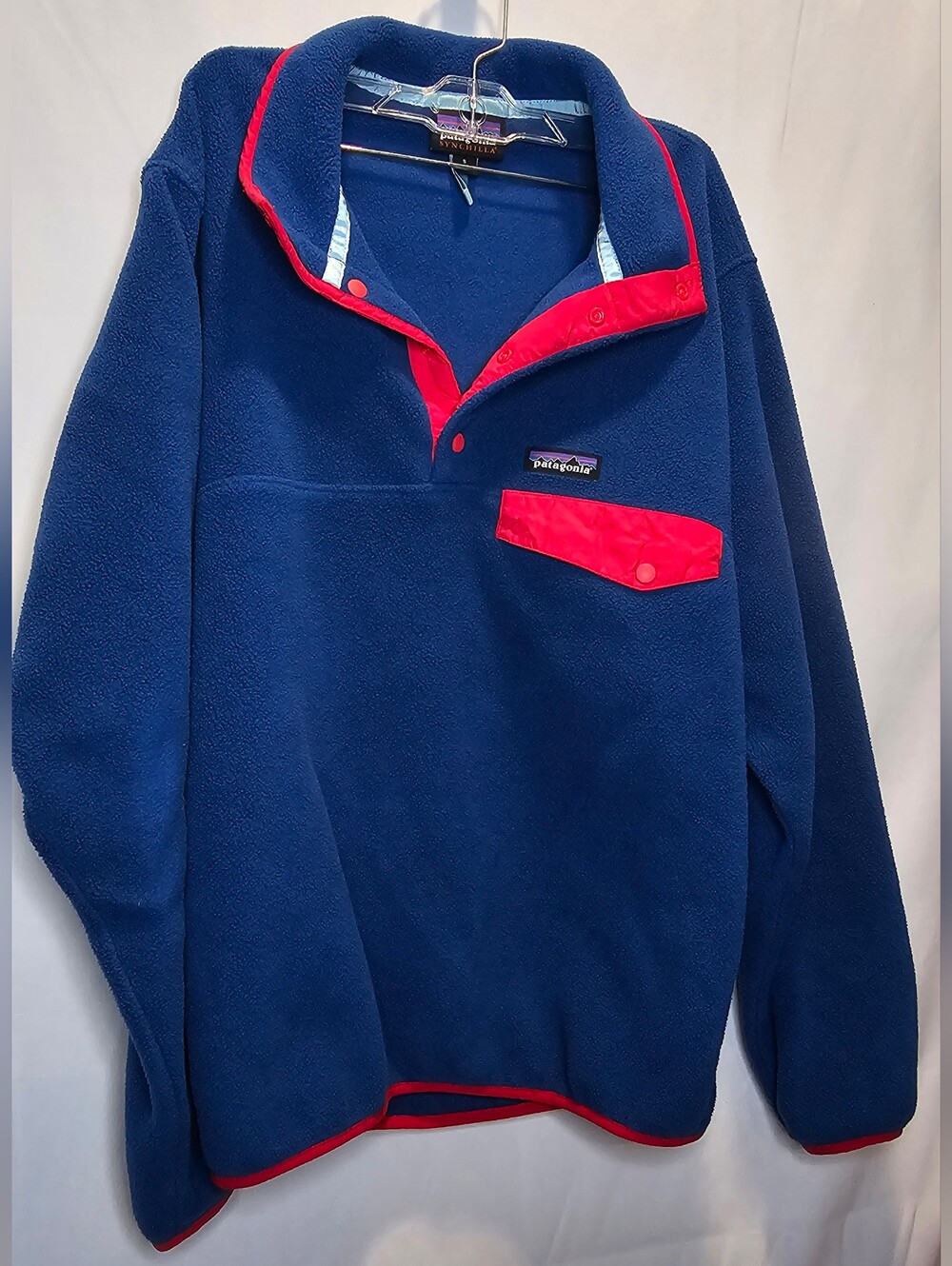 Patagonia Synchilla Snap-T Pullover royal blue fleece Sweater - Picture 2 of 6